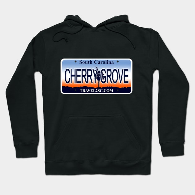 Cherry Grove South Carolina License Plate Hoodie by Mel's Designs